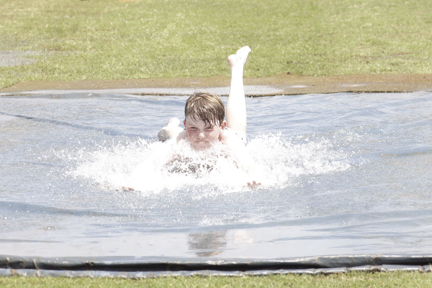 Baseball camp slip'n'slide